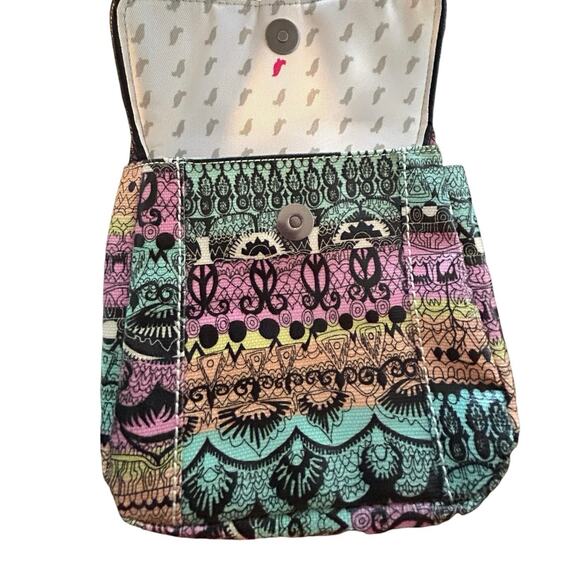 Sakroots Artist Circle Coated Canvas Elephant Printed Messenger Crossbody Bag - Picture 3 of 12